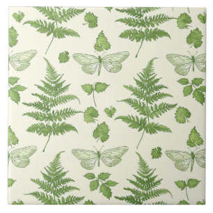 Carreau Ferne botanique Design Carrelage en céramique jaun