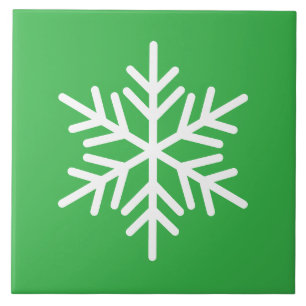 Carreau Festin Blanc Nordique Fluge Sur Vert Clair