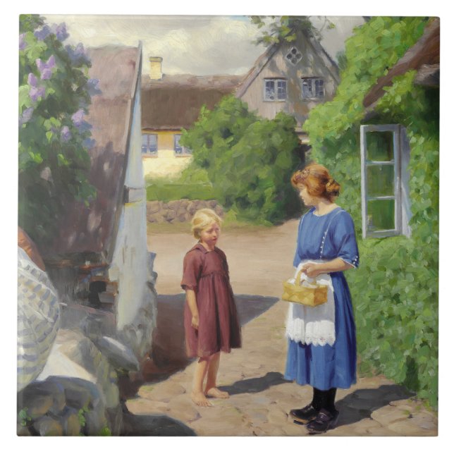 Carreau Fête de l'été au Danemark (mère et fille) (Devant)