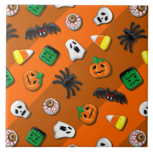 Carreau Fête des Candies Éffrayantes d'Halloween