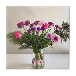 Carreau Fête des mères colorées Mama Bouquet+ Option perso