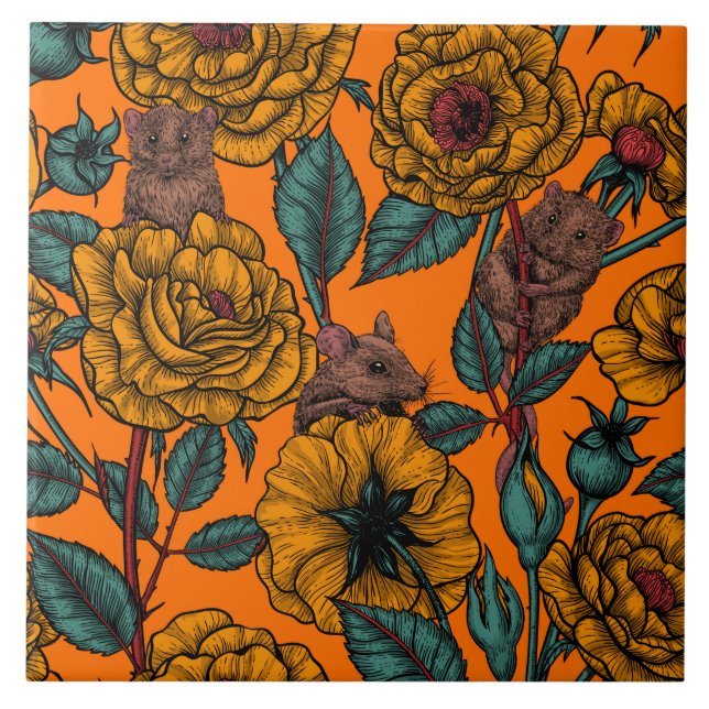 Carreau Fête des souris rétro (Devant)