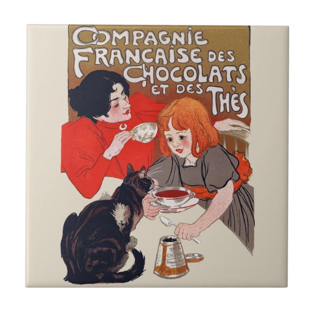 Carreau Fête du chocolat français Steinlen Art (Devant)