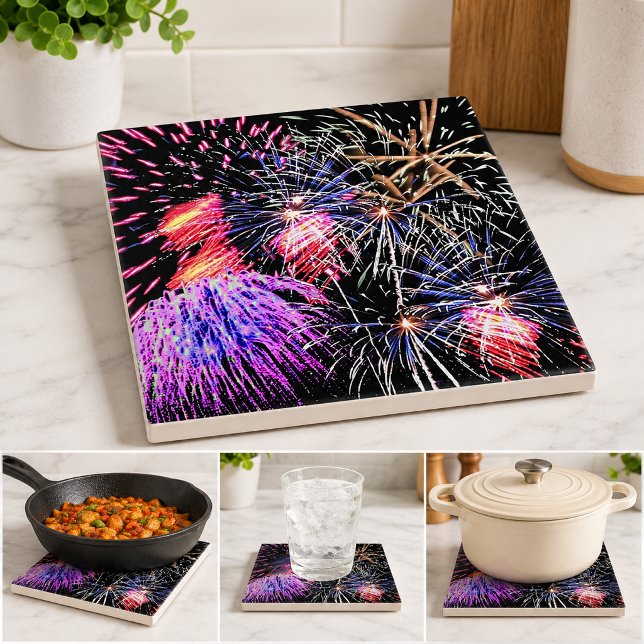 Carreau Feu d'artifice (Fireworks Display Ceramic Tile)
