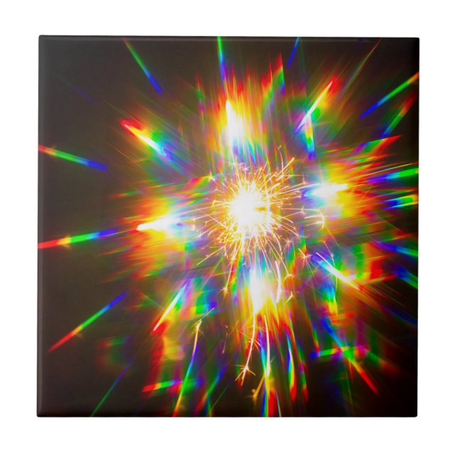 Carreau Feu d'artifice à travers des lunettes 3D 1  (Devant)
