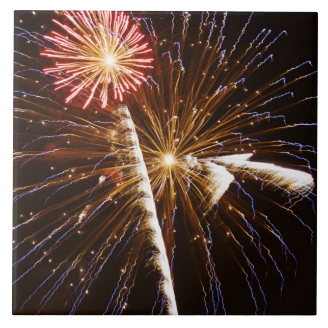 Carreau Feu d'artifice sur la rivière Savannah (Devant)