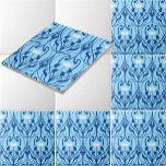 Carreau Feuillage Art nouveau et motif floral<br><div class="desc">Ce design est dérivé d'un feuillage Art Nouveau de l'époque victorienne vintage et de motifs floraux. Vous pouvez customiser les couleurs</div>