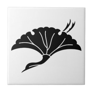 Carreau Feuille de ginkgo en forme de grue