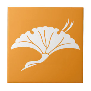 Carreau Feuille de ginkgo en forme de grue
