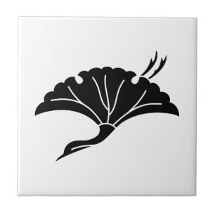 Carreau Feuille de ginkgo en forme de grue