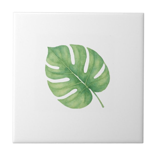 Carreau Feuille de Monstera Gren (Devant)