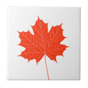 Carreau Feuille d'érable rouge