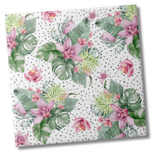 Carreau Feuille Floral Tropical Motif