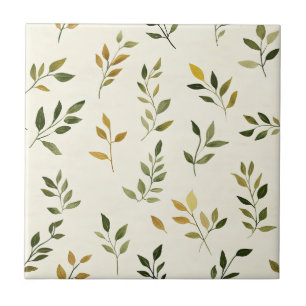 Carreau Feuille inspirée de la nature rustique - Art botan