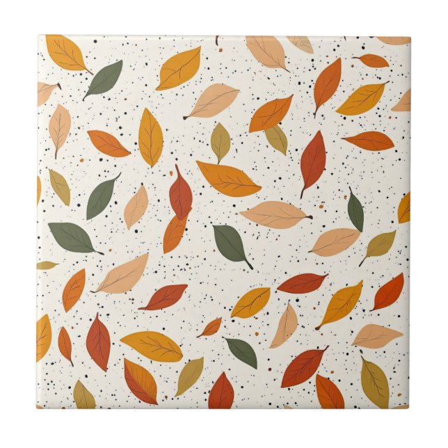 Carreau Feuille inspirée de la nature rustique - Art botan (Devant)