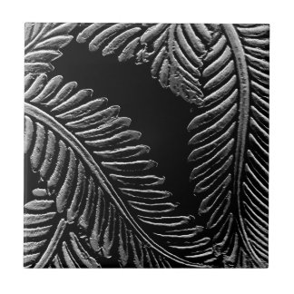 Carreau Feuille noir et blanc