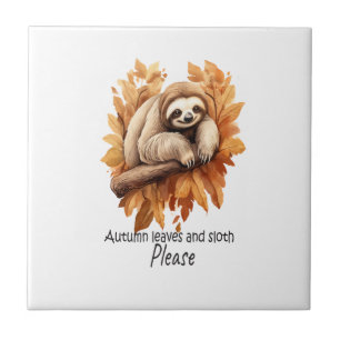 Carreau Feuilles d'automne et paresse s'il vous plaît