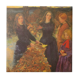 Carreau Feuilles d'automne par Sir John Everett Millais