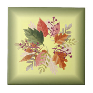 Carreau Feuilles d'automne ~ Rouge et Or ~ Accents de doss
