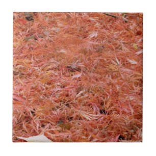 Carreau Feuilles d'automne rouge vibreuses