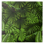 Carreau Feuilles de la jungle<br><div class="desc">Motif sans couture dessiné à la main avec divers feuilles de jungle</div>