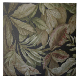 CARREAU FEUILLES DE PALMIERS TROPICAUX