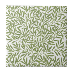 Carreau Feuilles de saule victoriennes vintage par William