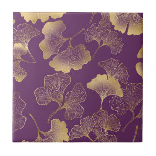 Carreau Feuilles de thé vert élégantes botaniques avec ref