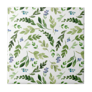 Carreau Feuilles de verdure Motif Moderne Simple Cute