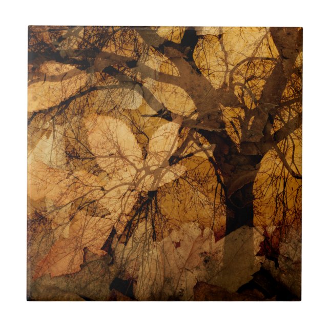 Carreau Feuilles dorées et brunes | Merritt Island, FL (Devant)