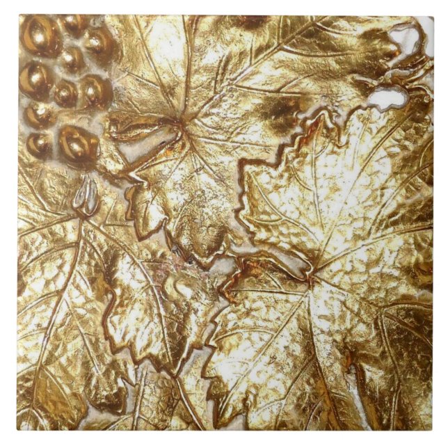 CARREAU FEUILLES GOLDEN GRAPE (Devant)
