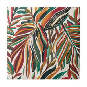 Carreau Feuilles intégrés aux couleurs vives