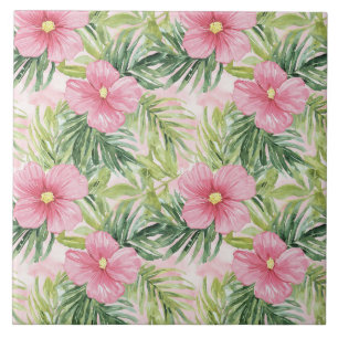 Carreau Feuilles Tropical Green Palm