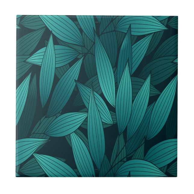 Carreau Feuilles tropicales dégradées (Devant)
