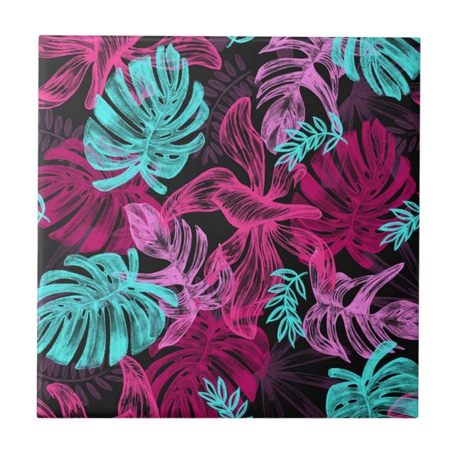 Carreau Feuilles tropicaux (Devant)