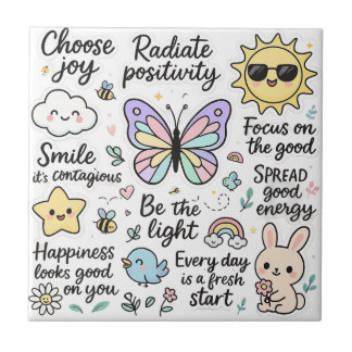 Carreau Feuillet d'autocollants Kawaii-Boho
