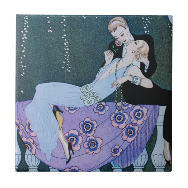 Carreau Feux d'artifice dans la tuile d'art déco de Paris (Devant)