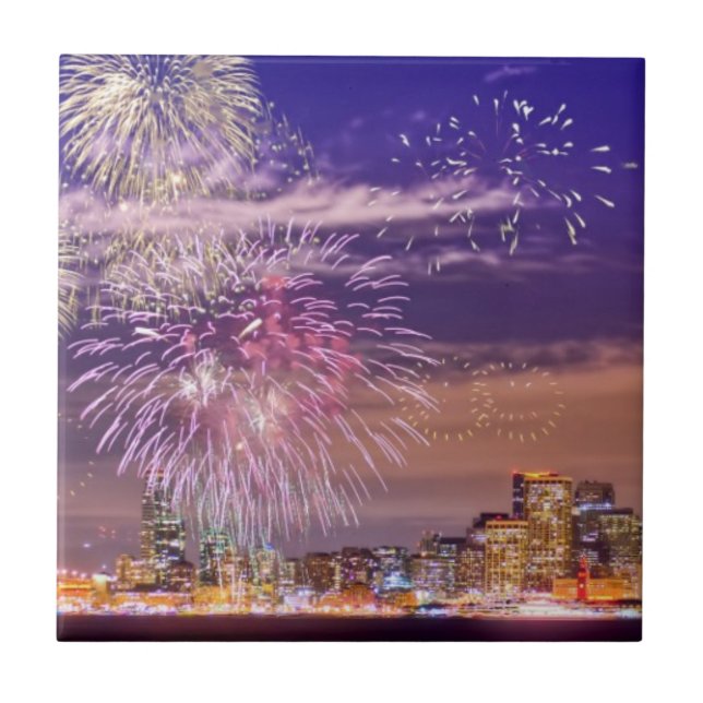 Carreau Feux d'artifice de nouvelle année de San Francisco (Devant)