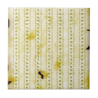 Carreau Fidel amharique sur parchemin vintage