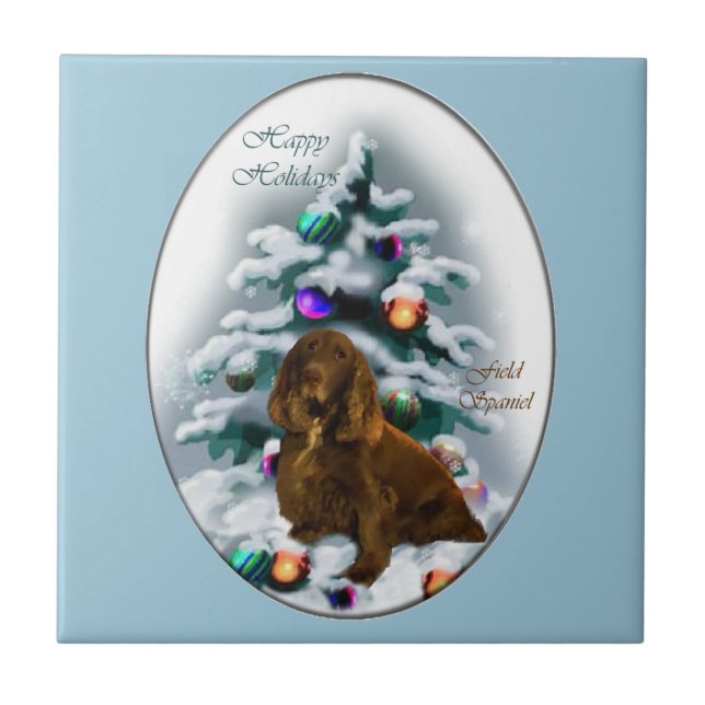 Carreau Field Spaniel Christmas (Devant)