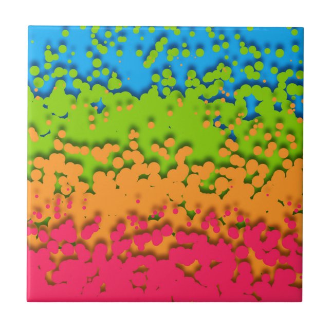 Carreau Fière de Groovy Rétro Bubbly Trippy Funky Panroman (Devant)