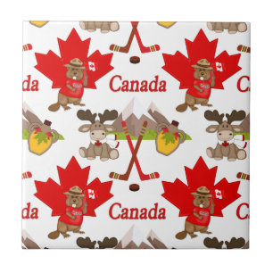 Carreau Fièrement le castor canadien