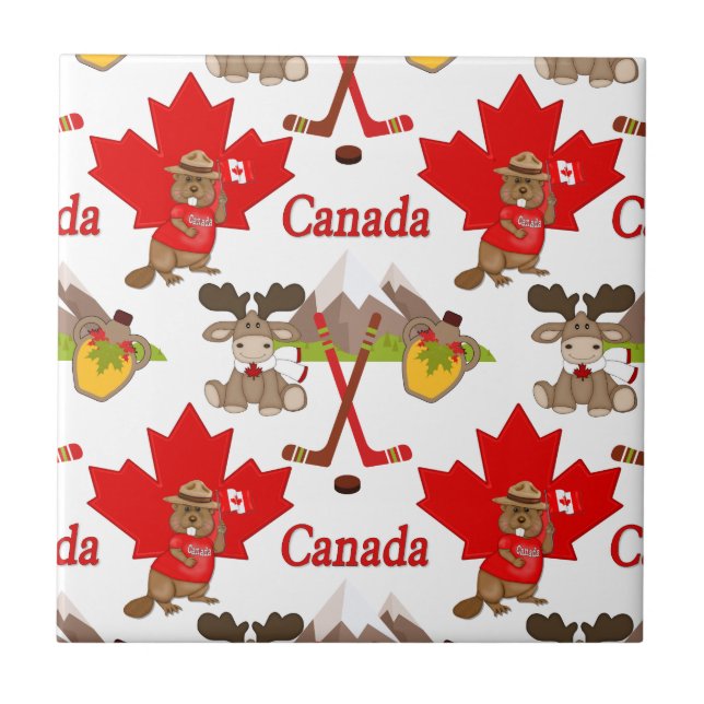 Carreau Fièrement le castor canadien (Devant)