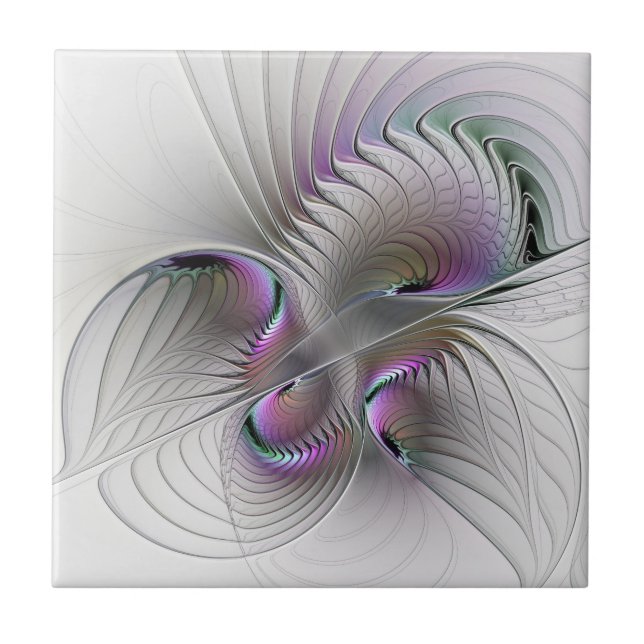 Carreau Figure de fantaisie abstraite moderne timide Art f (Devant)