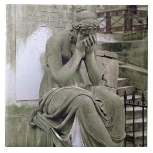 Carreau Figure de peine, de la tombe de Pierre Gareau (d