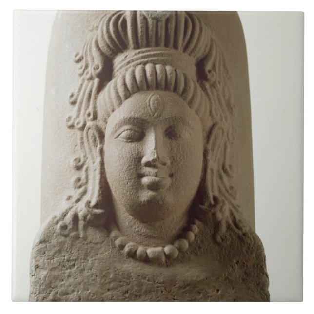 Carreau Figure d'Ekamukha Siva-Linga du temple à K (Devant)