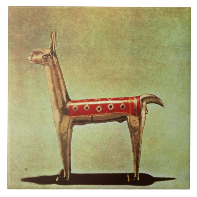 Carreau Figurine argentée de lama, du Pérou, après 1438 (Devant)