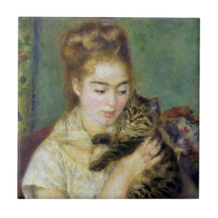 Carreau Fille avec le chat de Renoir