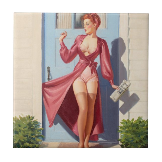 Carreau Fille de couverture du journal du matin (Devant)