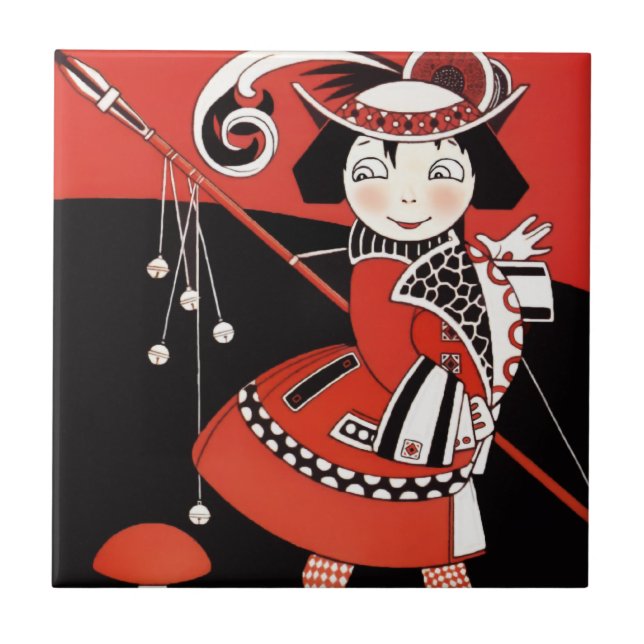 Carreau Fille en rouge (Devant)